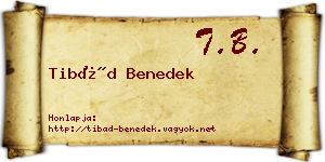 Tibád Benedek névjegykártya